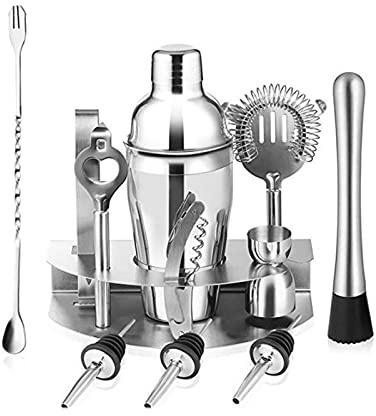 Set di shaker per cocktail Set di shaker per cocktail da 550 ml Set di shaker per cocktail in acciaio inossidabile Mixer per apribar Strumenti per bar professionali per vino Perfetto per i principia