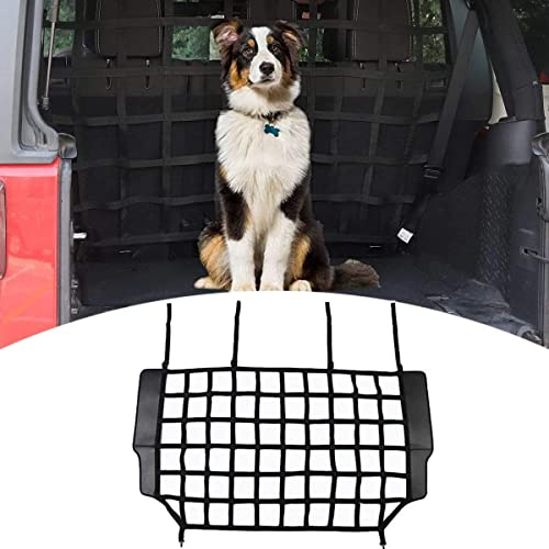 CKPEOR Red de Carga de Red de Aislamiento de Maletero de Coche, Red divisoria de Coche Valla de Barrera para Mascotas para Jeep Wrangler JK JKU y JL JLU 4 Puertas 2007-2022