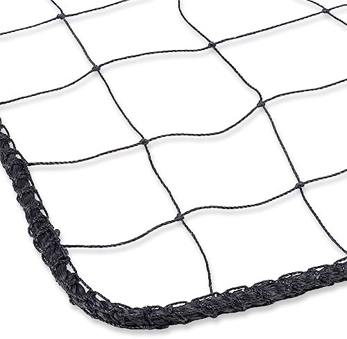 VOSS.farming 5 x 5m Geflügelschutznetz, Abdecknetz, Teichnetz, Vogelschutznetz, schwarz, Volieren Netz, verstärkter Rand, Reiherschutz, Beet-Netz, Schutznetz, Greifvogelschutz, Gartennetz