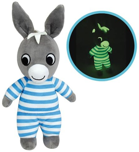 JEMINI TROTRO Peluche Lumineuse Naturelle Fonctionne sans Pile +/- 25CM, Bleu