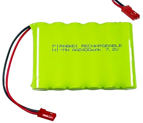 Pack 6 Pile ACCU Rechargeable 7.2V NI-MH AA 2400mAh avec CONNECTEUR JST-2P (1782)