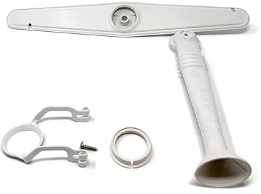 US-Based Supplier – 675808 3378147 Dishwasher Center Spray Arm and Supply Tube Replacement Kit Compatible with Whirlpool KitchenAid Kenmore Dishwasher Parts - Spray Arm is Approximately 18 Inches Long