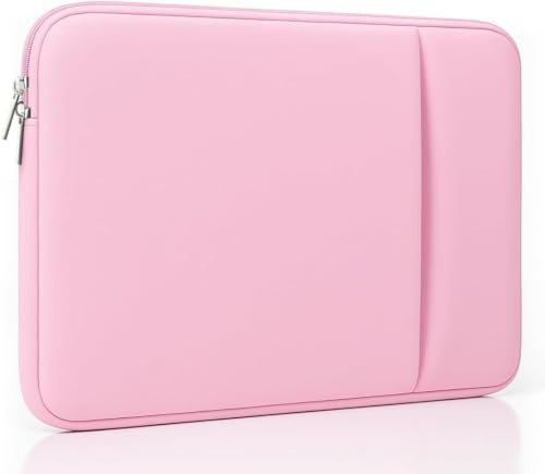 MasiBloom Funda para Portátil para MacBook Neo 13 Pulgadas 2026 | Rosa, A18 Pro A3404, 2 Bolsillos, Bolsa Tablet, Accesorio Protector