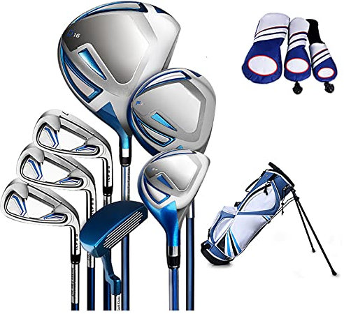 Ensemble Complet de Clubs de Golf Junior, Ensemble de Golf pour Enfants, Poteau d'entraînement pour Enfants débutants avec Sac, pour garçons et Filles de 120 à 165 cm de Hauteur