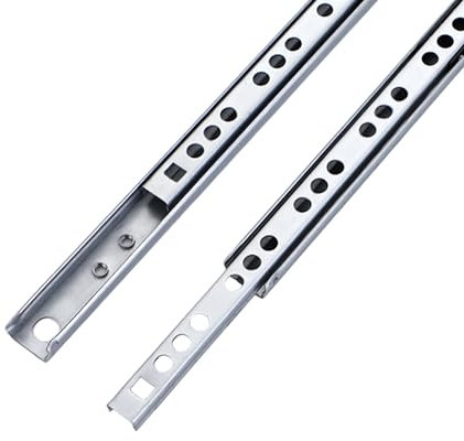 Guide per Cassetti a Sfera in Metallo, Guide Scorrevoli per Cassetti, Drawer Rails and Runners, Sliding Drawer Rail, Rimozione Parziale per Mobili, Semplici da Montare, Acciaio Zincato