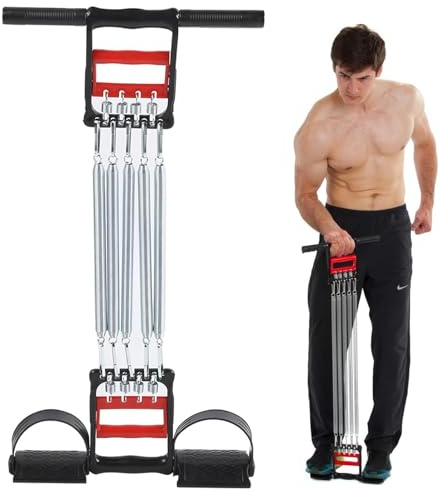 Dreizweck-Brust-Expander，1Pcs Mehrfunktion Expander Fitness，3 in 1 Multifunktionale Sportgerät，Brust-Expansionstrainer，Feder-Brust-Entwickler für Heim-Fitness-Muskeltrainingsgerät（Federstahl） ﻿