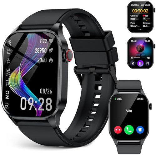 IYDEE Montre Connectée Homme Femme Appel Bluetooth 2.04 AMOLED HD Smartwatch IP68 Moniteur de Fréquence Cardiaque Tension Artérielle Sommeil et Santé 100+ Modes Sport Compatible Android iOS