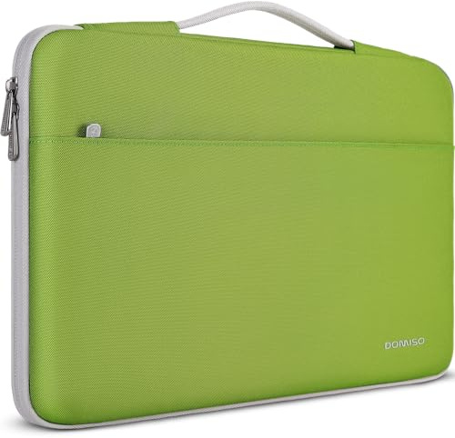 DOMISO Laptoptasche Laptop Tasche Hülle Notebook Sleeve Case Bag Schutzhülle Kompatibel mit 15 zoll MacBook Air M4 M3 M2,MacBook Pro,14-15 zoll HP Dell ASUS Lenovo,Laptophülle Damen mit Griff,Grasgrün