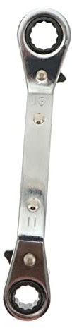 HOMSFOU 1pc Double Box End Ratcheting Wrench Quick Release Spanner for Heat-Treated for Automotive and Home Repairs