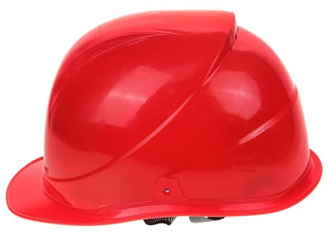 HOMSFOU Schutzhelm Belüftung Roter Bauhelm Für Robuster Hard Hat Für Bauarbeiten Atmungsaktiver Schutzhelm Für Hochrisikomitarbeiter Effektiver Kopfschutz Für Baustellen