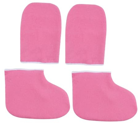 VICASKY Paraffinwachs Therapiehandschuhe Satz für Hände und Füße Wärmespeichernd Feuchtigkeitsspendend Baumwolle für Professionelle Pediküre und Spa mit Paraffinwachsmaschine Zubehör