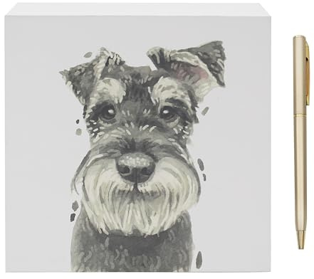 Lesser & Pavey Schnauzer Memo Block Robert James Hull for Home & Office | Stylish Notepads & Writing Pads For Daily Use | Compact Note pad & Memo Pads for Daily Notes & Reminders