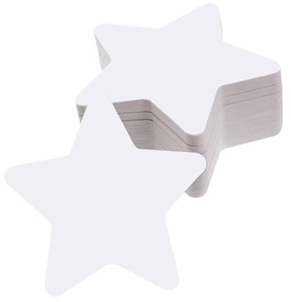 rockible 100x White Star Cutouts Geschenkhänge Etikett Tags Papierstern für Ostern Themenveranstaltungen