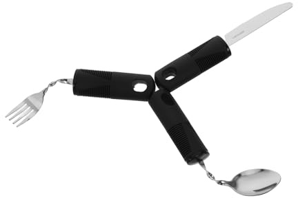 ERINGOGO Elderly Assistance Anti-shake Stainless Steel Utensils Bendable Spoon Fork Knife Designed for 's Seniors