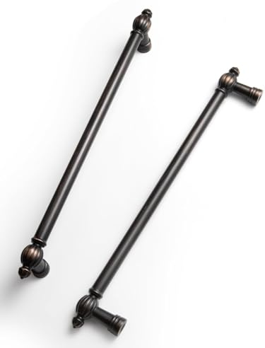 BEILEIOU Öl Rieb Bronze-Zinklegierung Schrankgriffe – 192mm Lochabstand Klassische Vintage Schubladengriffe, für Küchenschränke Bad Schränke & Kommode Griffe (5, Öl Rieb Bronze, 192mm)