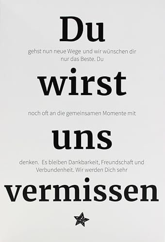 Mr Karte Grußkarte Abschied Kollegen Rente Ruhestand Pension Jobwechsel Du wirst uns vermissen B6 Karte 11,6 x 17 cm lustige Karte mit Umschlag