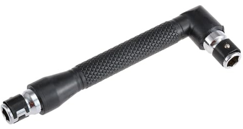 HOHXEN Double-Headed L-Shaped Socket Wrench, 1/4 Inch L-shaped Extension Handle, Hex Socket Wrench 90 Degree Right Angle Screwdriver Adapter for Routine Screwdriver Bits