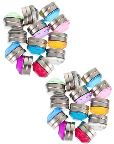 GARVALON Marcatori Magnetici per Bicchieri da Vino 24 Pezzi Etichette Acriliche Magnete per Riconoscitori di Vetro Segnabicchieri Colorati per Feste e Decorazioni Conviviali