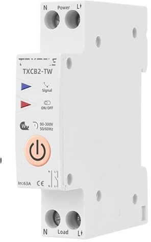 Contatore Di Energia Con Interruttore 63A 1P+N - Misurazione KWh Monitoraggio Automatico Relè Temporizzato MCB Moviziroten(VAP VA Protect,10a)