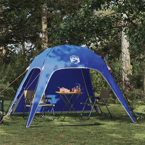 Plumbpyr Tienda de campaña instantánea para 4 personas, color azul, 260 x 260 x 197 cm, cierre rápido, 1 habitación, poliéster de poliuretano, tienda de cúpula para exteriores, camping, festival
