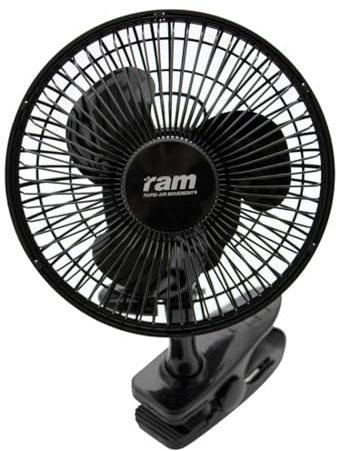 Ram 08-355-273 150mm 6-inch 15w Clip-on Fan Black