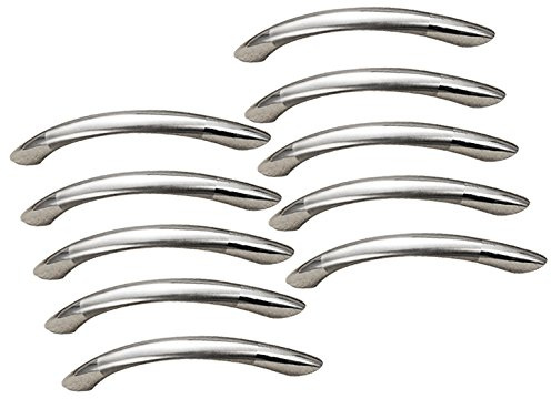 EBETA E 20er Silber Schubladegriff Möbelgriffe Relinggriffe, Bogengriffe Küchengriff Schrankgriffe Stangengriffe aus Gebürsteter Edelstahl (10 Stück, 96 MM)