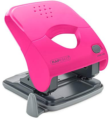 Rapesco 1527 X5-40ps Less Effort 2-Fach Locher, 40 Blatt Stanzkapazität, Fuchsia