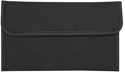 DAUERHAFT 12 Slots Black Nylon Shock Absorption Storage Bag Case camera filter bags & cases Camera Lens Storage Bag, Store Multiple Filter Lenses, for Within 82mm Camera Lens Filter Filter Cases