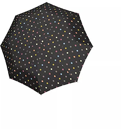 reisenthel Umbrella Pocket duomatic in Dots – Kompakter Taschenschirm aus recycelten PET-Flaschen – Mit großer Drucktaste und ergonomisches Griffdesign