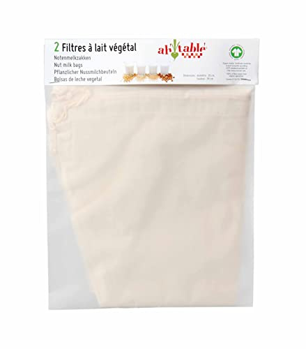 Ecodis Bolsa para leche de frutos secos, juego de 2