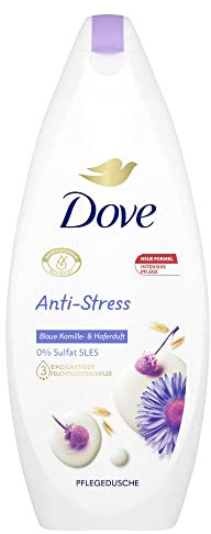 Dove Duschgel Anti-Stress Duschbad mit 3-fach Feuchtigkeitskomplex für gestresste und trockene Haut 250 ml 1 Stück