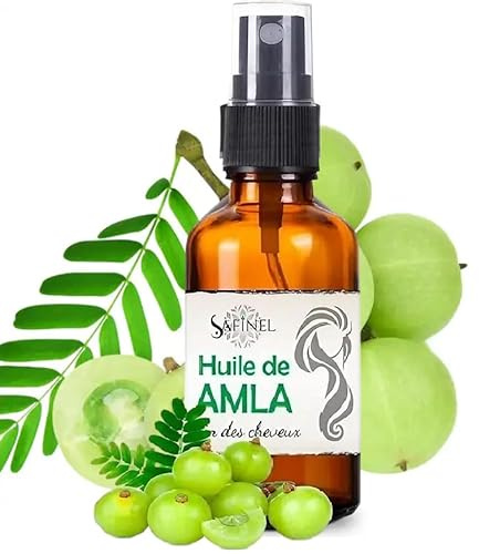 Huile d’Amla 100% pure - Le secret de beauté des Indiennes pour des cheveux brillants et sains”. Huile capillaire Amla pure sans produit chimque