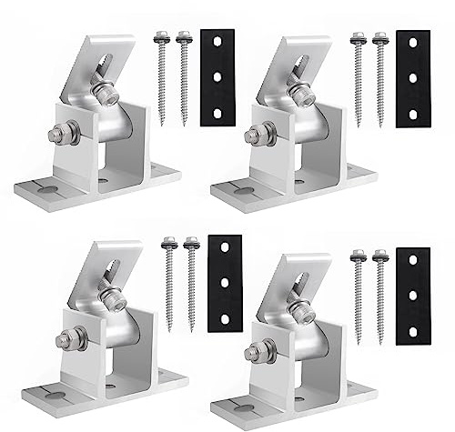 Solarmodul Halterung Balkonkraftwerk 10-60° Verstellbar Solarpanel Halterung Universal Befestigung Solarmodul Photovoltaik für Boot Wohnmobil Flachdach 4 Stück