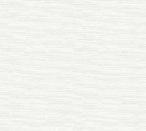 A.S. Création Carta da parati strutturata bianca 392771 – in tessuto non tessuto verniciabile per 26,5 m² – Carta da parati di alta qualità con motivo piccolo