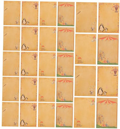 NUOBESTY 32blätter Vintage Bastelpapier Briefpapier Zum Beschreiben Multifunktions Dekorpapier Für Notizen Grüße Und Extras
