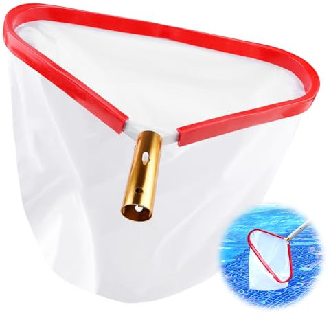 SUNOYA Professionelles Poolkescher, Bodenkescher mit Aluminiumrahmen, Teichkescher, Kescher Teich, Poolzubehör Kescher, Tiefes Netz zum Reinigen von Schwimmbadblättern, Insekten, Schlamm, Poolskimmer