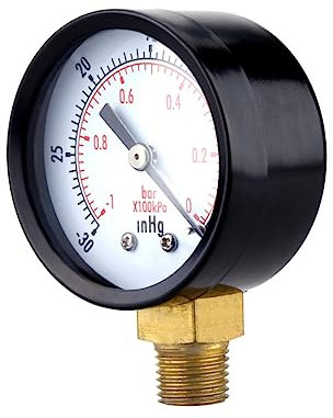 VILLFUL Vakuumkammer digitales Manometer Vakuumdruck Unterdruckmanometer rückseitig montieren Kraftstoffdruck-Testkit Bausätze Vakuum Manometer Vakuummeter Tester Vakuummessgerät Manager