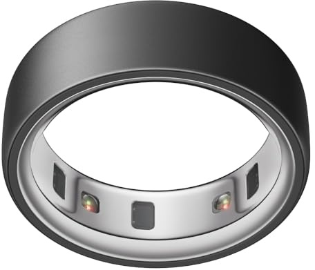 Oura Ring 4 – Stealth – storlek 9 – smart ring | Prova ut storleken med ett storlekskit för Oura Ring 4 | Registrera sömn – puls – kondition – upp till 8 dagars batteritid