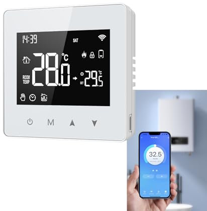 Termostato intelligente Wifi per riscaldamento caldaia a gas, regolatore di temperatura programmabile Tuya/Smart Life Telecomando, risparmiare energia e costi
