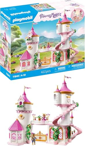 Playmobil | Princess Magic | Prinsesslott med kungligt par | Prinsessa leksak | Slott lekset | Sagoleksak för barn från 4 år | 71845