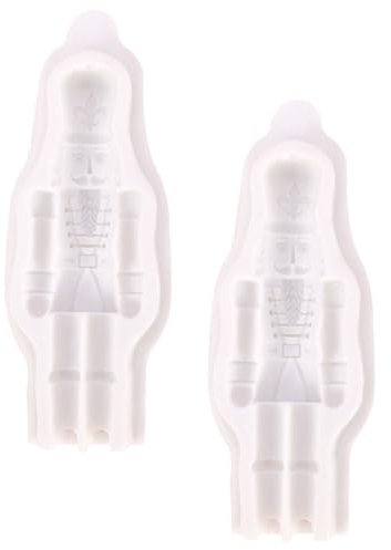Garneck 2pezzi Stampi in Silicone per Dolci Schiaccianoci Soldato per Fondente Biscotti Pasta di Zucchero Flessibili Sicuri per Uso Alimentare Regalo Fai da Te Baking