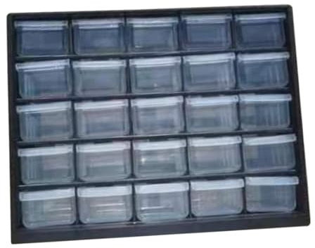 Organizer per armadietti con 25 cassetti per attrezzi, ferramenta, trucco, gioielli, bulloni e perline