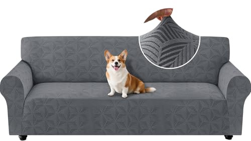 Ystyle Universal Sofa Überzug 4 Sitzer mit Armlehne, Hellgrau