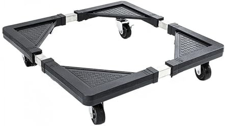 YASTA Base Lavatrice con Ruote da 53x53 a 75x75 Supporto Asciugatrice Frigorifero Regolabile Girevole 360 Carrello Portatutto Oggetti Pesanti Max 200 Kg Sottovaso con Ruote Vasi Piante