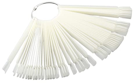 Modèle D’exercice Nail Art 50 Pièces Éventail Abs Anneau | Beige, pour Affichage du Vernis et Pratique à Domicile, Format Sectoriel, Usage Professionnel