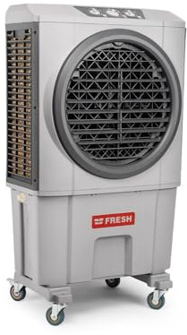 Raffrescatore evaporativo portatile ad acqua 60 litri, 210 watt, per 45 mq, 3 velocità Fresh