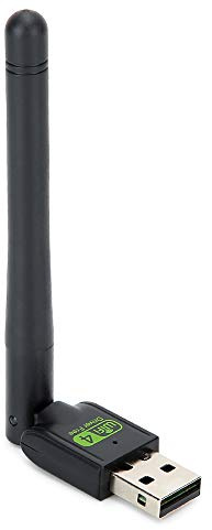 YUEHISY Adaptador WiFi USB Inalámbrico para PC, Adaptador de Red de 150 Mbps con Antena Externa 2DBI, para Computadora de Escritorio, Enchufe y Reproducción