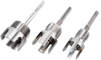 Bestgle 3 Pcs Utensili per Filettare Tubi Dell'acqua per Tubi in PVC/PPR 20 mm 26 mm 32 mm 1/2 Pollice, 3/4 Pollice e 1 Pollice, Strumento per Filettatura Interna ed Esterna per Trapano Elettrico