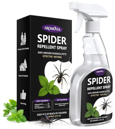 Spider Repellent Indoor, 16 OZ Upgrade Peppermint Oil Spider Spray, Pre-Mixed Pure Natural Peppermint Spray for Spiders Outdoor Deterrent, Human & Pet Safe