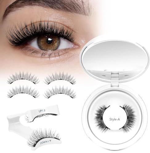 Magnetic-Eyelashes with Applicator, Higu clace Natural Magnetic Lashes Reusable Eye Lashes Easy to Wear and Remove (Style A)